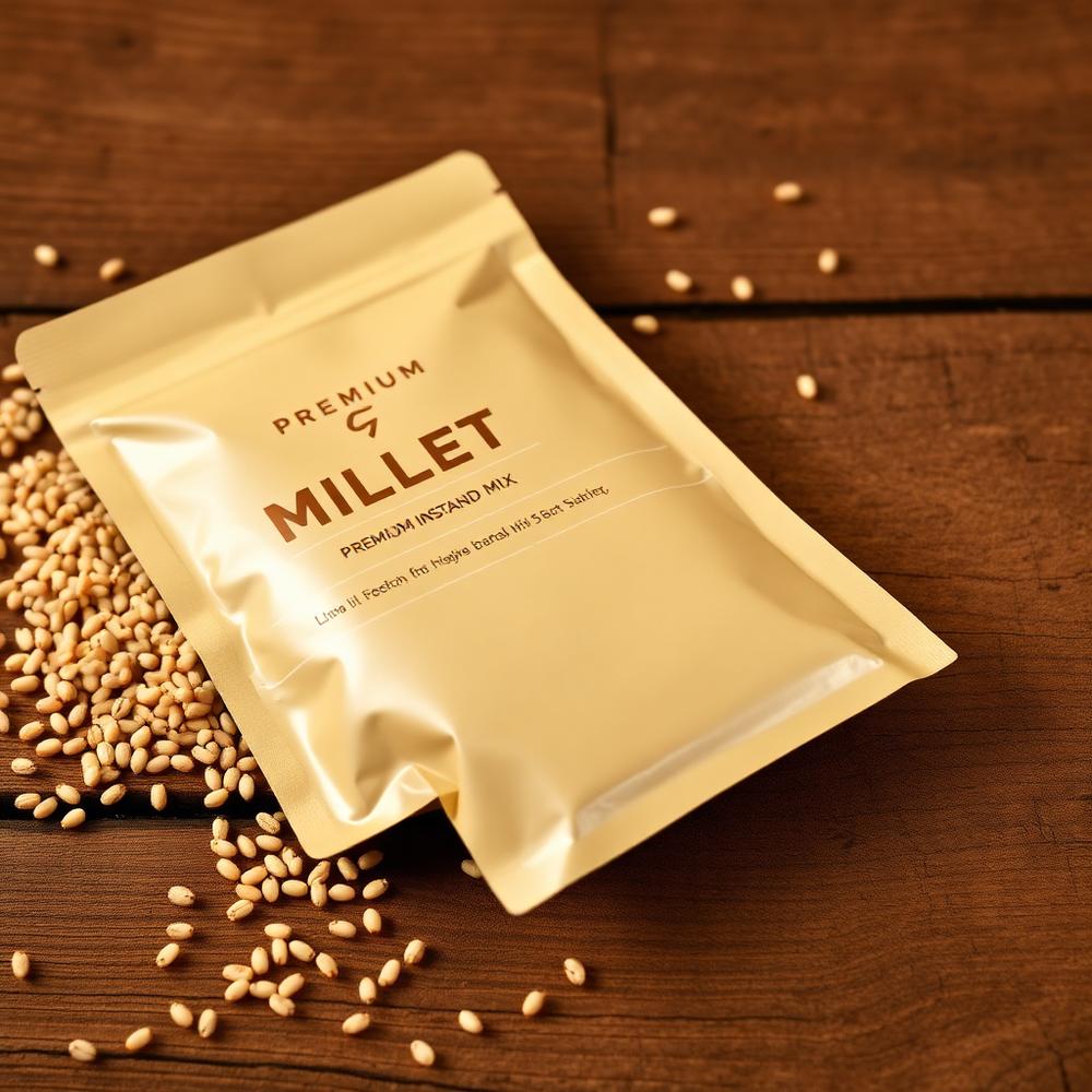 Dharthi Foods stall — millet soups, healthy snacks and breakfast mixes on display